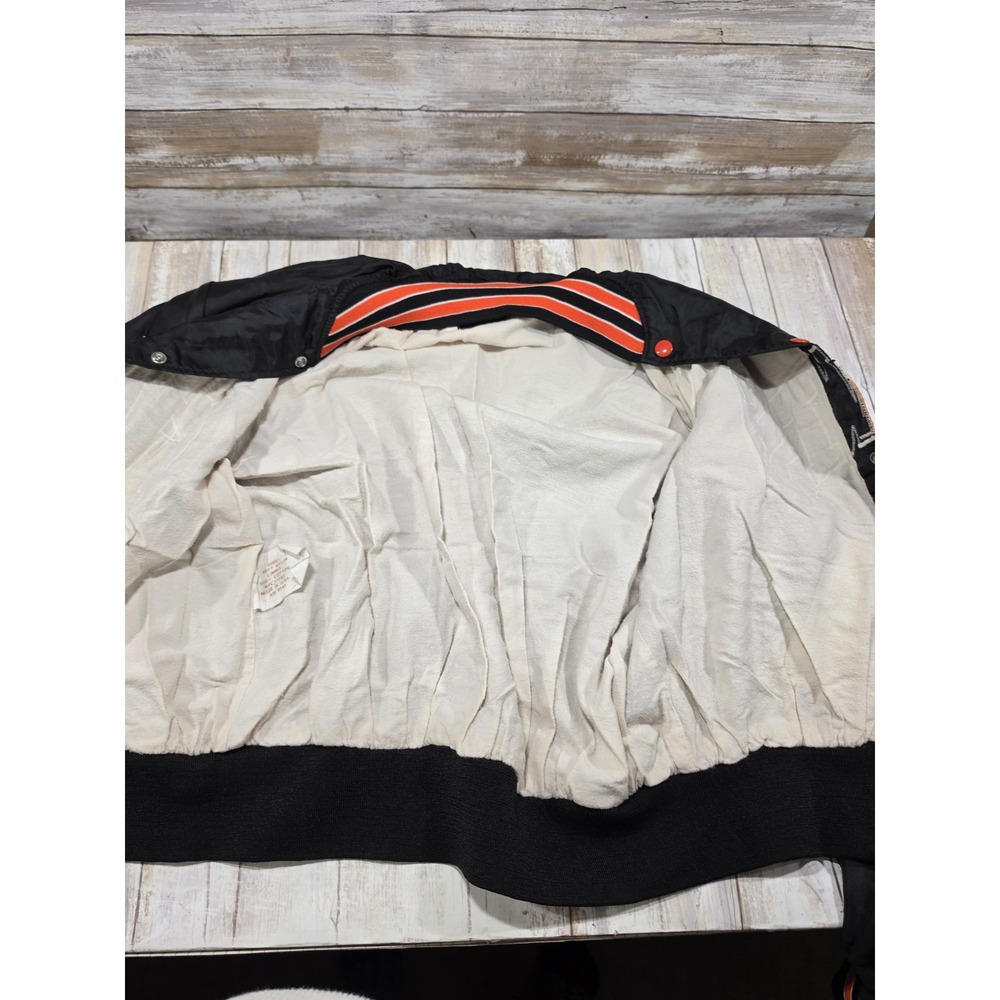 Vintage Holloway SF Giants Bomber Jacket Mens Large Black Nylon Snap Varsity USA - Picture 11 of 16